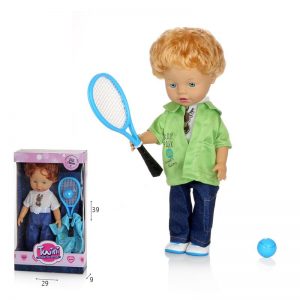 בובת ילד + מחבט טניס