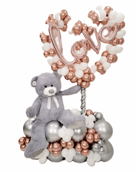 זר בלונים דובי