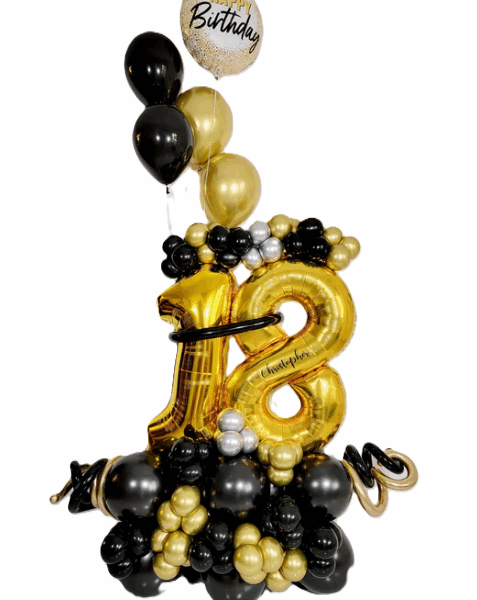 זר בלונים יום הולדת 18