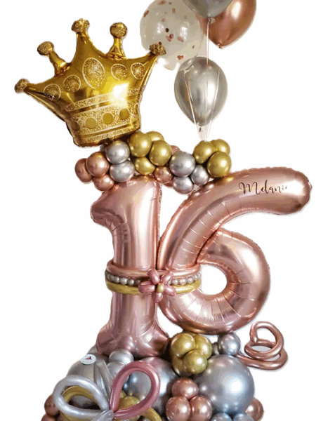 זר בלונים יום הולדת 16