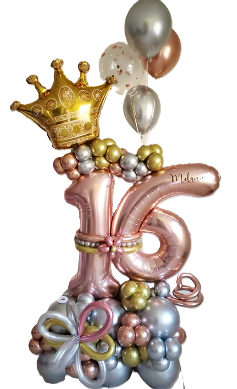 זר בלונים יום הולדת 16