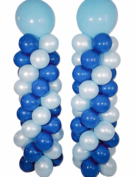 סט1 עמודי בלון כחול