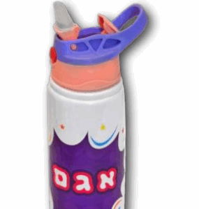 בקבוק פתח רחב מאלומיניום 600 מ"ל - עם פיה קפיצית