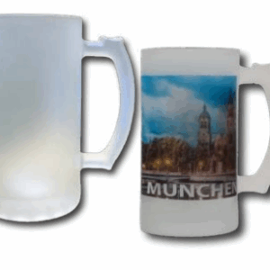 כוס בירה זכוכית חלבית