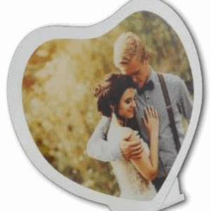 זכוכית דקה עם מעמד - לב 23-24 ס"מ