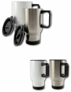 ספל נירוסטה לבן כסף