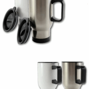 ספל נירוסטה לבן כסף