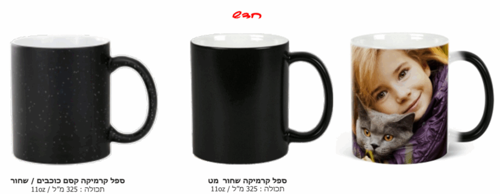 ספל קרמיקה שחור