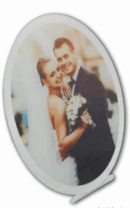 זכוכית דקה עם מעמד - אליפסה 20-25 ס"מ