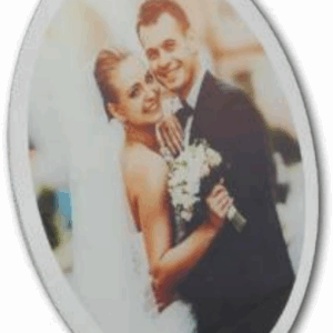 זכוכית דקה עם מעמד - אליפסה 20-25 ס"מ