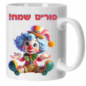 ספל לפורים שמח