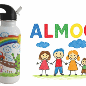 בקבוק מים עם קש