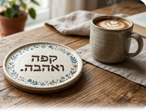 תחתית לספל מקרמיקה עגול